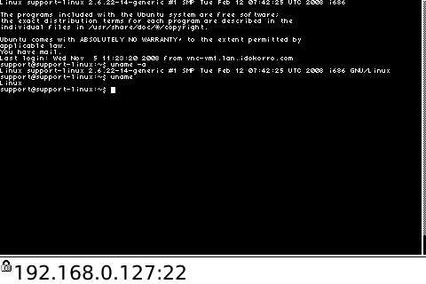 Picture 6: Opening a SSH session on a BlackBerry
