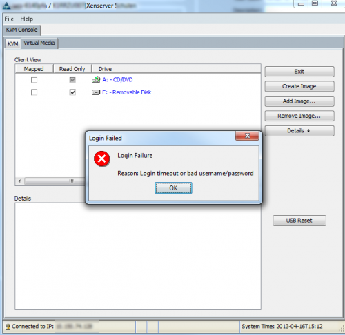 UCS Manager - KVM virtual media tab rejecting authentification